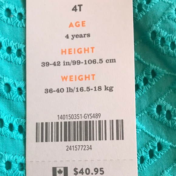 Aqua Eyelet Dress - Picture 6 of 6